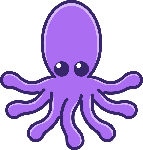 Hand Drawn Octopus Filled Vector